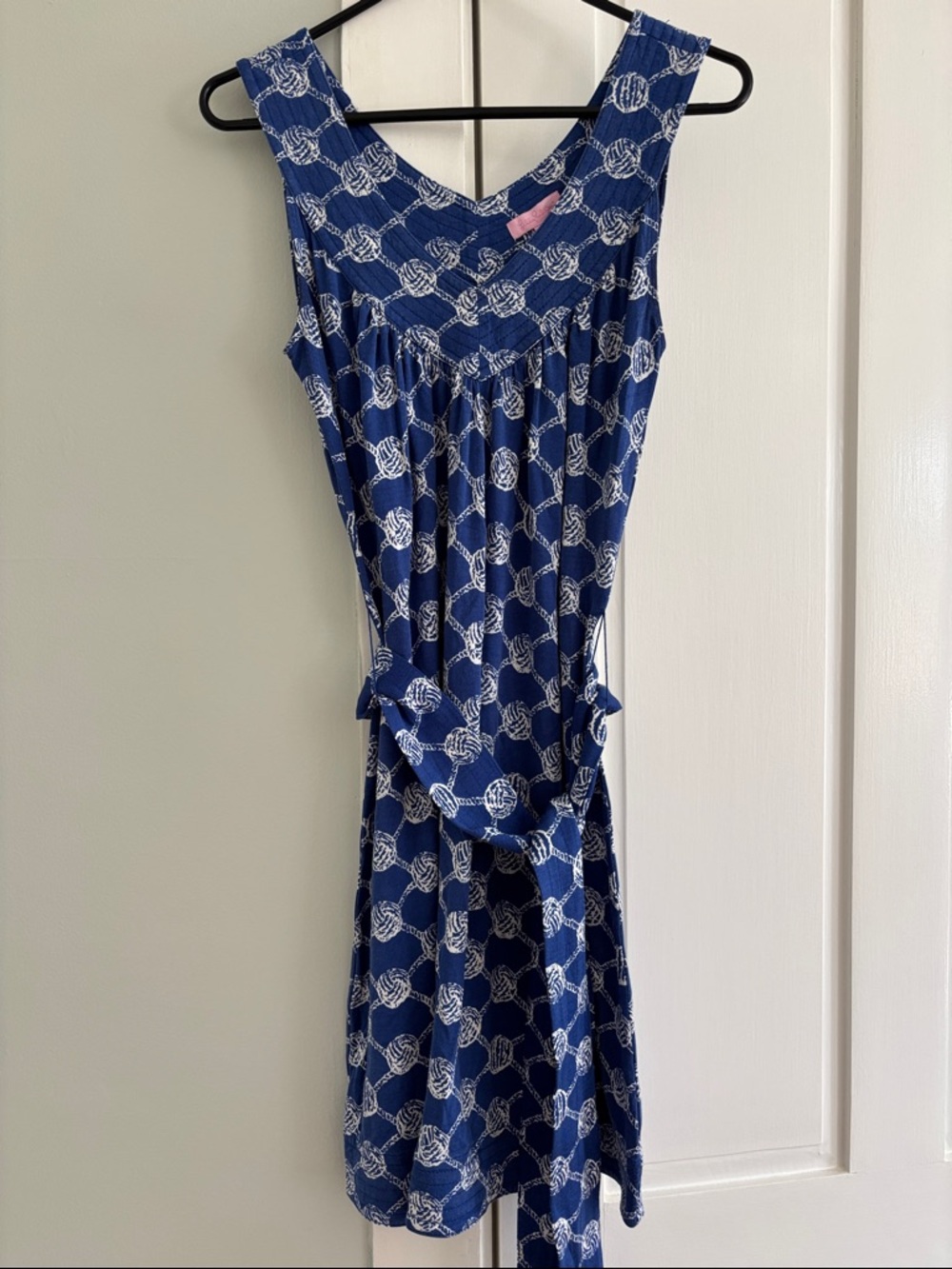 Lilly Pulitzer Blue and White Rope-Print Dress